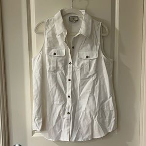 Tuckernuck Cotton/Linen Sleeveless Top Size XL